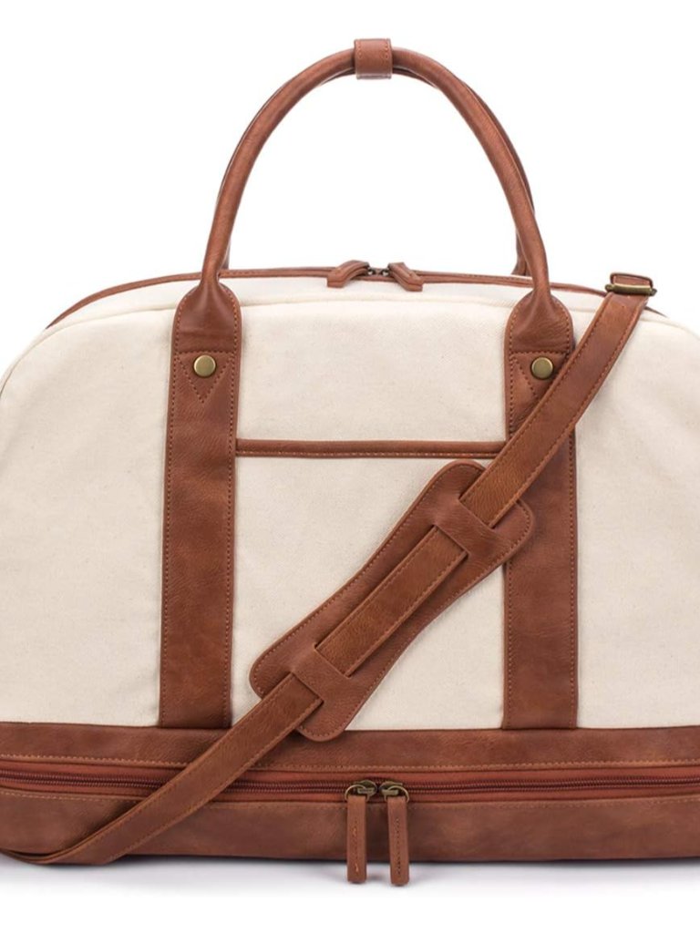 Weekender Bag For Women Canvas Overnight Bag Large Travel Tote Bag Carry On Shou